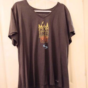 LIFE IS GOOD T-SHIRT XXL "Hike into the wild"